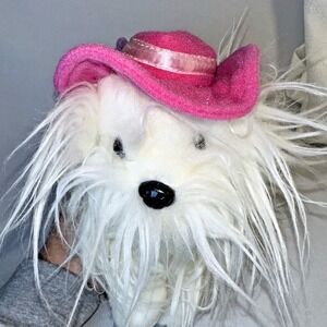 Kids Preferred 2013 Puppy Dog Plush KUSHKA  Pink Hat Stuffed Animal 8"